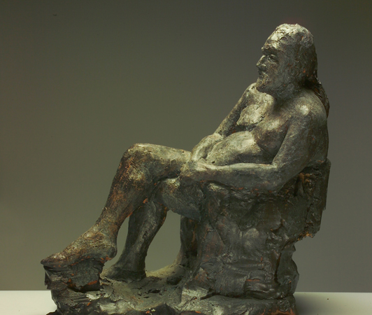 saeed marefat-sitting man-sculpture