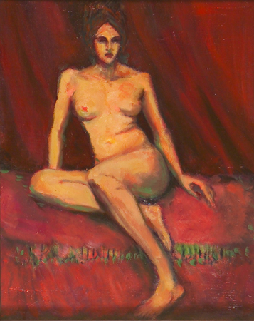 saeed marefat-figure painting-sitting nude 2