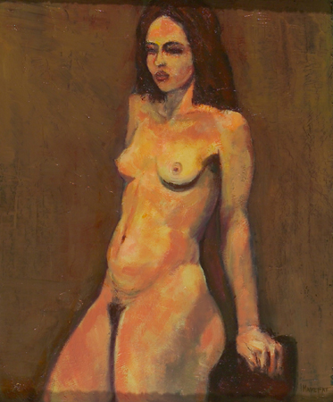 saeed marefat-figure painting-standing nude 2
